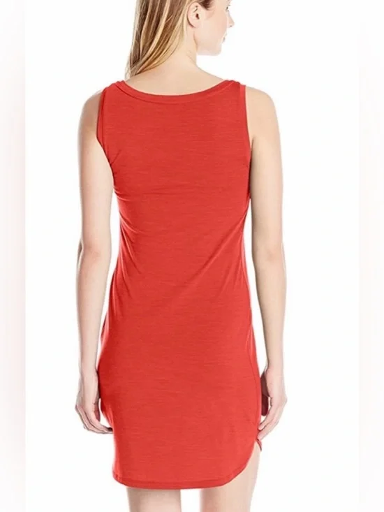 Icebreaker Yanni Cool-Lite Mini Tank Dress In Poppi Red - Picture 3 of 11